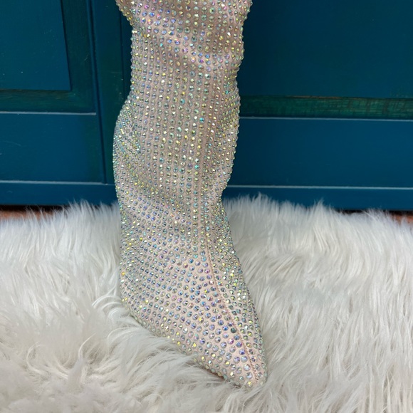 Tall slouch rhinestone boots - Picture 6 of 7